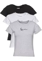 Karl Kani Tričko  sivá melírovaná / čierna / biela