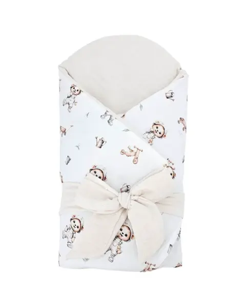 EKO Zavinovačka mušelínová s kokosovou vyberateľnou vložkou Gardener Bear 75x75cm