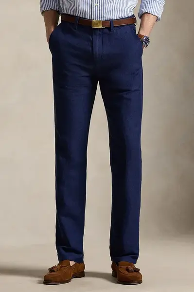 Nohavice s prímesou ľanu Polo Ralph Lauren
