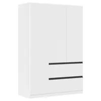 Rauch Möbel ŠATNÍ SKŘÍŇ S OTOČNÝMI DVEŘMI, bílá, 136/197/54 cm