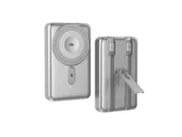 MagSafe powerbanka s nabíjením Apple Watch, se stojánkem a integrovanými kabely USB-C a Lightning, 5000 mAh, stříbrná