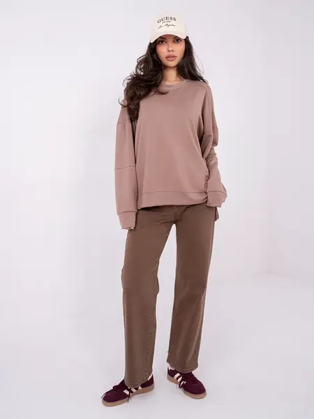 Dámská mikina v tmavě béžové barvě