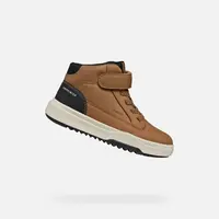 Geox Bunshee Boy B ABX hnědé kotníkové boty