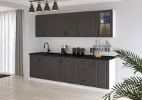 Kuchyňská linka 260 cm Stilo 3 - Bílá + Grafit