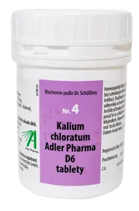 ADLER PHARMA Nr.4 Kalium chloratum D6 400 tablet