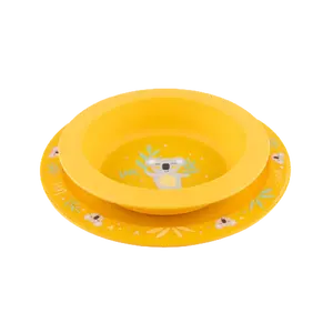 CANPOL BABIES Jídelní sada exotic animals žlutá 2 ks