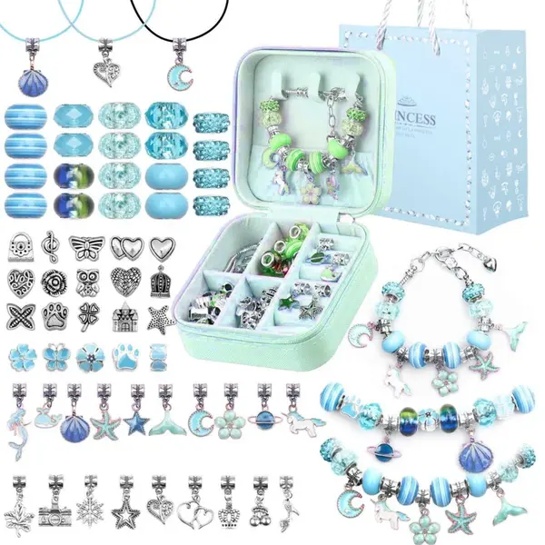 Livefy Princess sada na výrobu šperkov, fialová / modrá