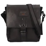 Pánska kožená taška cez rameno Mustang Adams - čierna