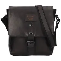Pánska kožená taška cez rameno Mustang Adams - čierna