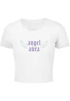 Women's short T-shirt Angel Aura white