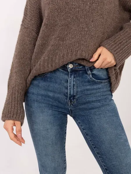 Dámské slim fit džíny v tmavě modré barvě