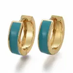 Brass Huggie Hoop Earrings