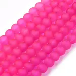 Baking Painted Transparent Glass Bead Strands