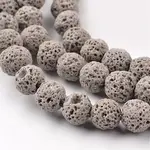 Synthetic Lava Rock Round Beads Strands