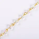 Handmade Rondelle Glass Beads Chains for Necklaces Bracelets Making