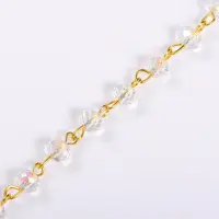 Handmade Rondelle Glass Beads Chains for Necklaces Bracelets Making