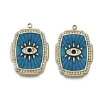 Ion Plating(IP) 304 Stainless Steel Evil Eye Enamel Pendants