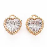 Brass Micro Pave Cubic Zirconia Charms