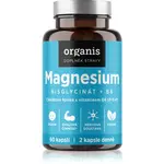 Organis Magnesium Bisglycinate + B6 kapsle pro podporu normální činnosti nervové soustavy, svalů, zubů a snížení míry únavy 60 cps