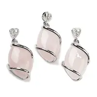 Natural Rose Quartz Pendants