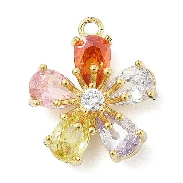 Brass Micro Pave Cubic Zirconia Pendants