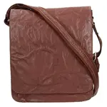 Pánská kožená taška přes rameno SendiDesign Ronald - tmavě hnědá