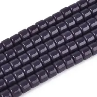 Opaque Solid Color Glass Beads Strands