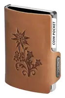 Kožená mini peňaženka Mondraghi Silhouette Edelweiss Caramel