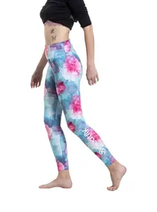 Meatfly dámské termo legíny Jenna Pink Flowers | Růžová | Velikost S