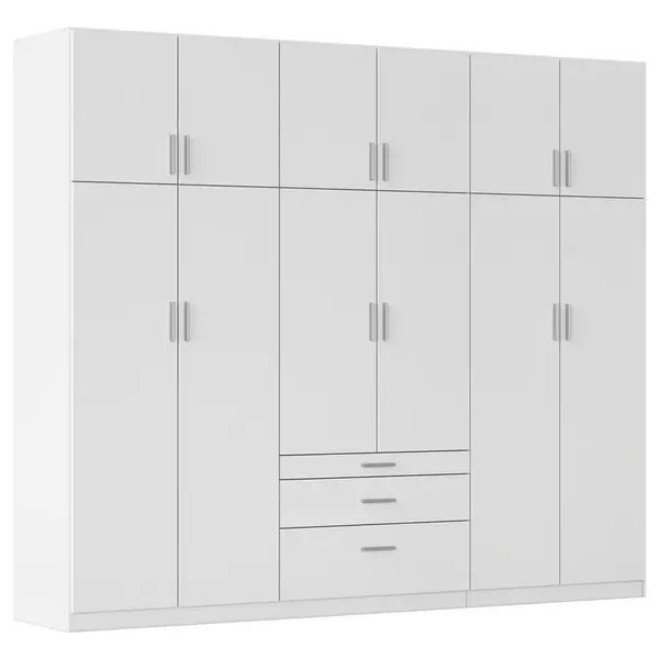 Rauch Möbel ŠATNÍ SKŘÍŇ S OTOČNÝMI DVEŘMI, bílá, 271/229/54 cm