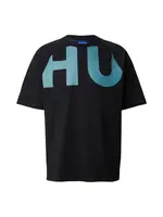 HUGO Tričko  jedľová / čierna
