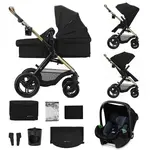 KINDERKRAFT Kočárek kombinovaný 3v1 Moov 2 XL Air Black