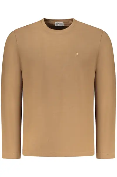 Pánske hnedé tričko s dlhým rukávom