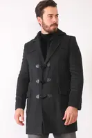 PLT8373 DEWERRY MEN'S COAT-PLAIN ANTHRACITE