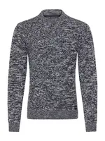 BLEND Sveter  námornícka modrá / biela