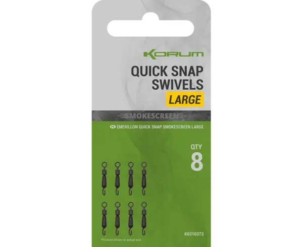 Korum obratlík smokescreen quick snap swivel - small