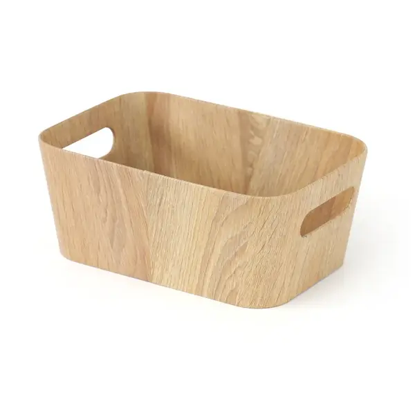 Toro Úložný koš 26 x 18 x 11 cm papír + lepenka 1 ks barva dřeva