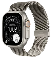 APPLE Watch Ultra 3 GPS + Cellular 49mm prírodný titán - prírodný titánový milánsky ťah - M