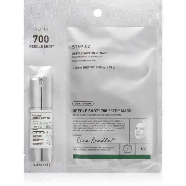 VT Cosmetics Reedle Shot 700 2-Step Mask intenzivní obnovující maska pro dvoufázové ošetření pleti 26.5 g