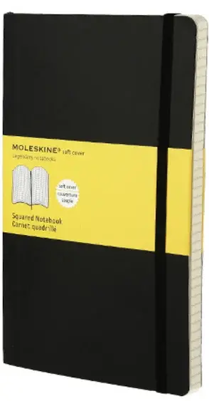 Zápisník MOLESKINE tvrdý čtverečkovaný černý L