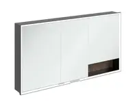 Villeroy & Boch My View+ - Zrkadlová skrinka s LED osvetlením 140x75x17 cm, 3 dvierka, Arizona Oak/matná čierna B48214VH