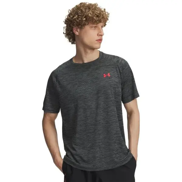 Under Armour TECH TEXTURED Pánske tričko, čierna, veľkosť