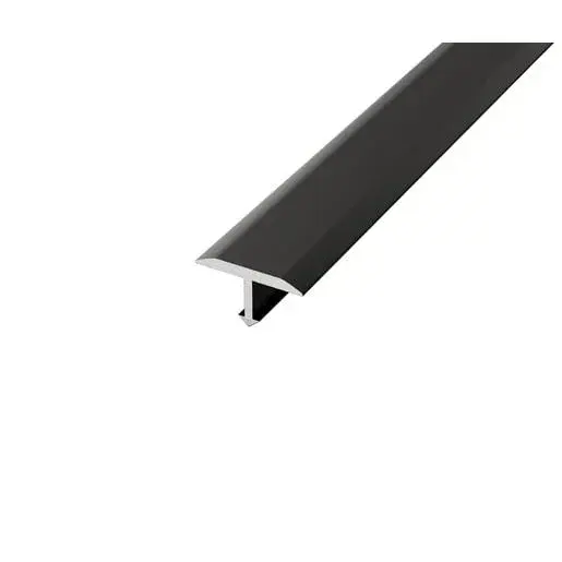 Lišta deliaca "T" Eviso čierna matný, hliník dĺžka 270 cm, výška hrany 2 mm, ATBL0315