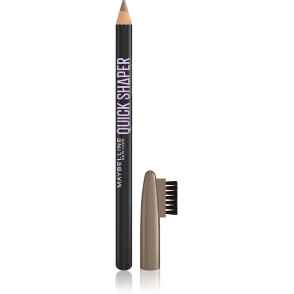 MAYBELLINE NEW YORK Quick Shaper precizní tužka na obočí s kartáčkem odstín 03 Soft Brown 1 ks