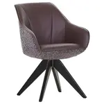 Landscape ŽIDLE S PODRUČKAMI, žinylka, vzhled kůže, purpurová