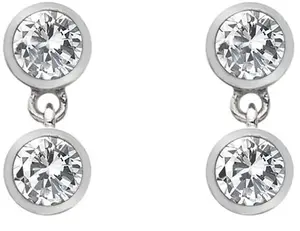 Hot Diamonds Strieborné náušnice s topaz a pravým diamantom Willow DE586