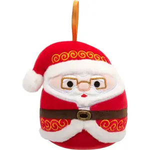 Squishmallows Vianočná ozdoba Santa s okuliarmi Nick 10 cm