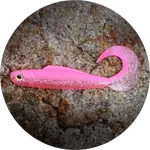 Redbass gumová nástraha twister kixter pink g uv - s 70 mm