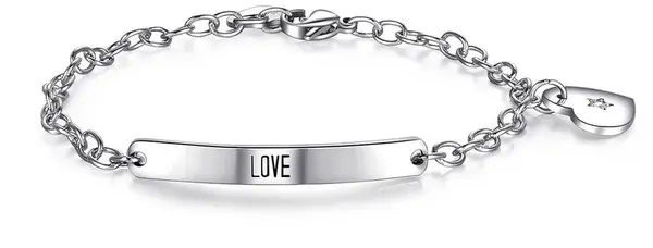 S'Agapõ Oceľový náramok Happy Love SHAF09