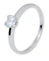 Soliter Zásnubný prsteň z bieleho zlata so zirkónom 226 001 01077 07 52 mm